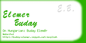 elemer buday business card