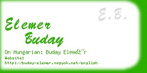 elemer buday business card